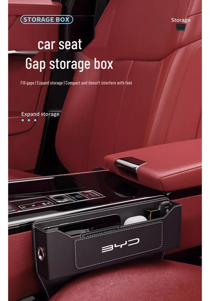BYD Car Seat Gap Storage Box for Song PLUS, Qin, Han, Tang, Yuan, Dolphin, Seal, Frigate 07