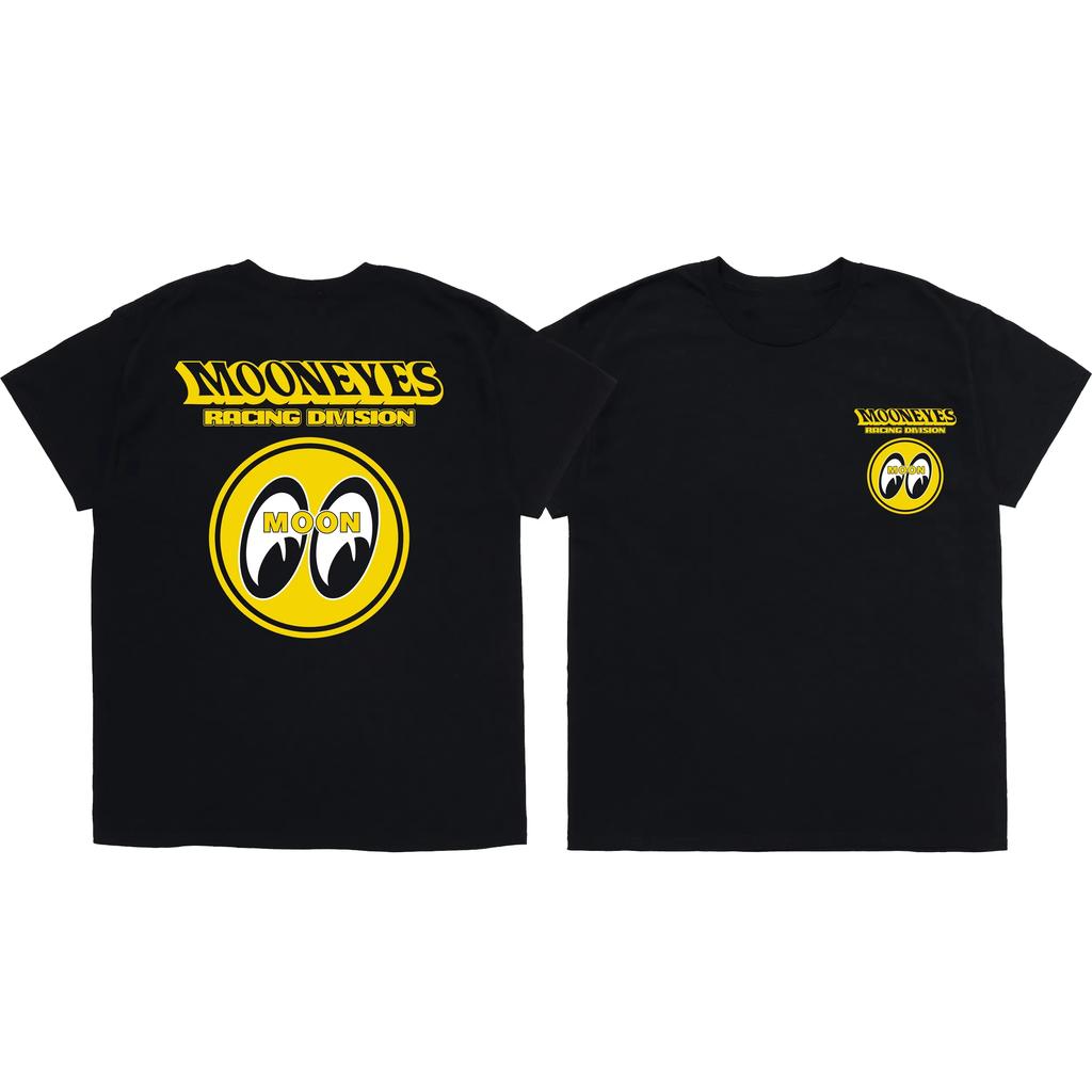 Classic American Tuner Car Culture Mooneyes Moon Graphic Print T-shirt Men Women High-street Hip Hop Fashion Loose Casual Oversized Top Summer New Tee