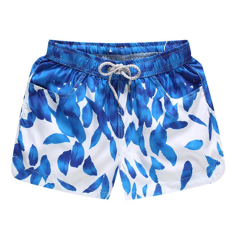 Quick-Dry Couple's Beach Shorts: Men's Breathable Swim Trunks & Women's Casual Printed Shorts