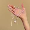 Fashion sweet pink strawberry bow necklace light luxury retro girlish temperament stacked neck chain collarbone chain