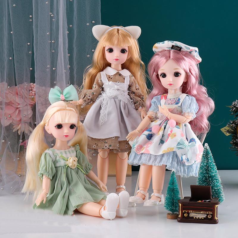 30cm 1/6 Bjd Doll Dress Up Clothes Floral Skirt 23 Joint Movable Girl Toy