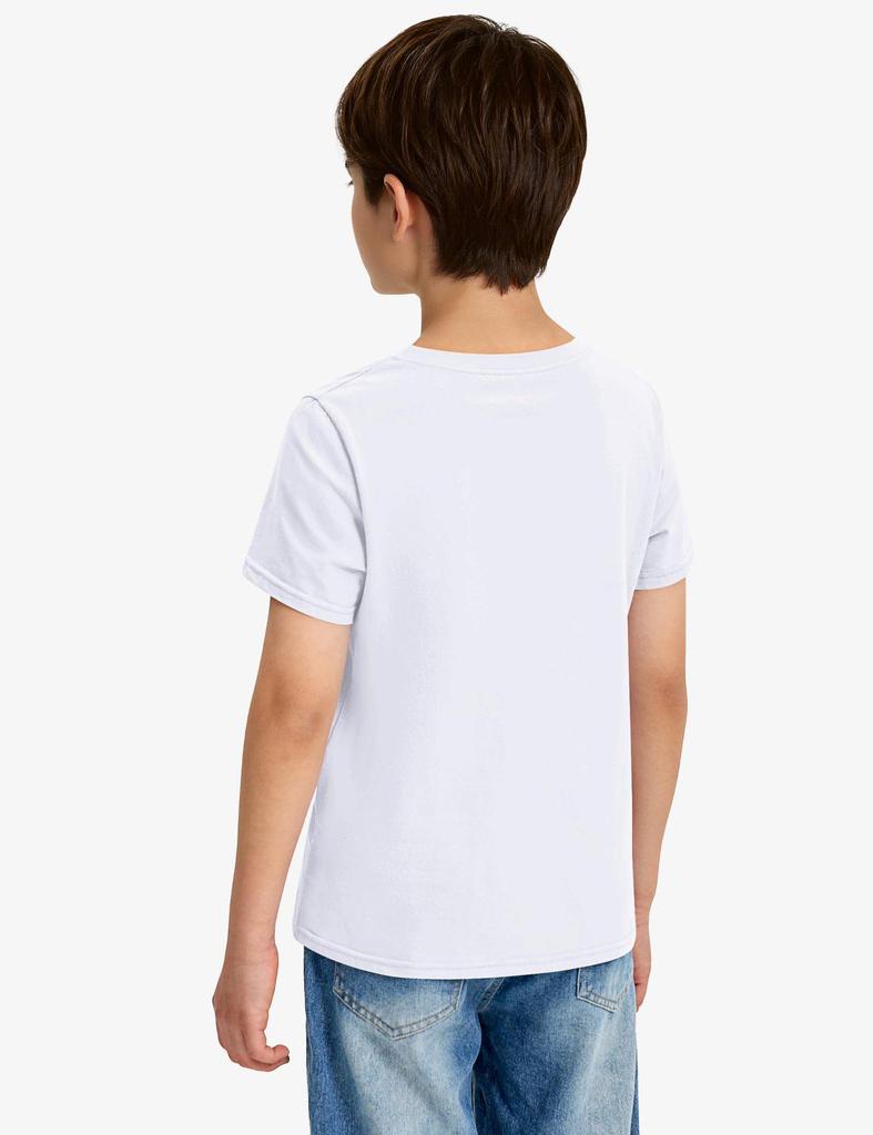 180g Pure Cotton Unisex Parent-Child T-Shirt with Printed Logo - Kids' Short Sleeve Tee