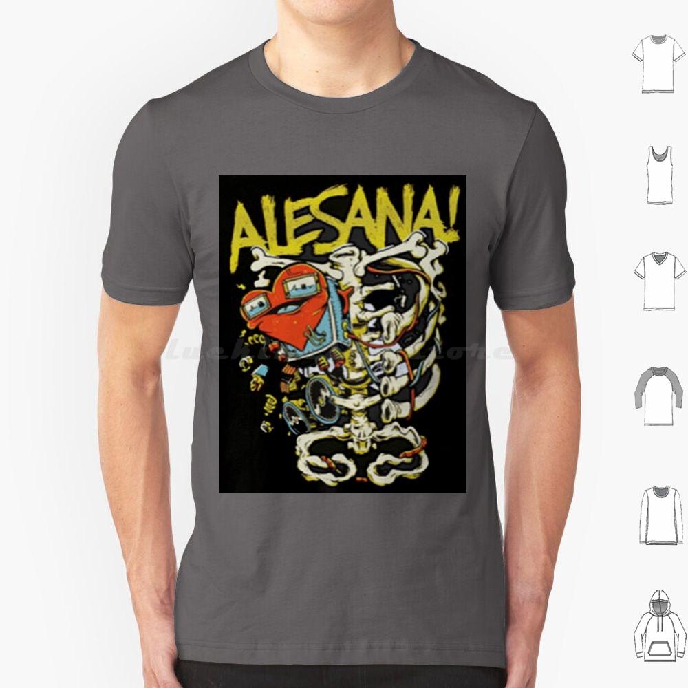 Alesana 12 T-Shirt Große Größe 100% Baumwolle Alesana Skelett Herz Szene Emo Scenemo Punk Band Post-Hardcore Hardcore Goth Gothic