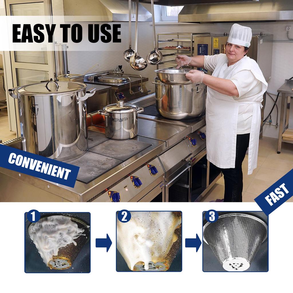 Stainless Steel-Specific Cleaning Paste–Powerful Stain & Dirt Removal,2-in-1 Polishing&Protection,Suitable for Kitchen&Bathroom