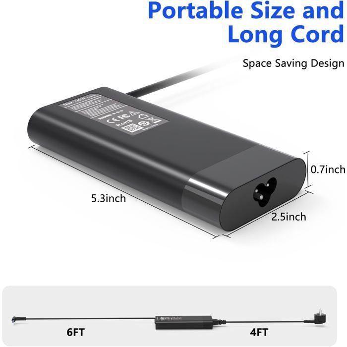 Chargeur Rapide 230W Slim pour PC Portable HP OMEN/Victus/ZBook Fury/Studio/Power 16 G9-G11, 4.5x3.0mm 19.5V/11.8A