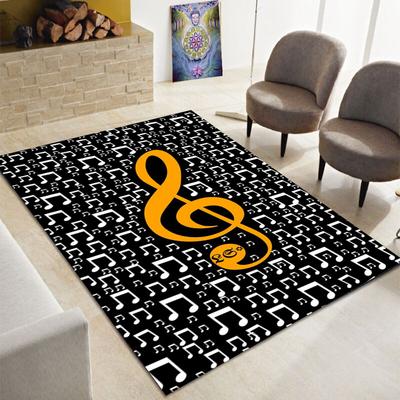 Alfombra grande creativa 3D de nota musical, sala de estar, alfombra para sofá de dormitorio, cocina, felpudo para puerta de baño, alfombra de suelo antideslizante regalo
