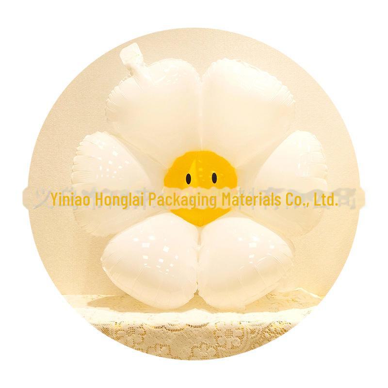 Daisy-Shaped Smiling Sunflower Balloon Decoration for Children's Birthday Party