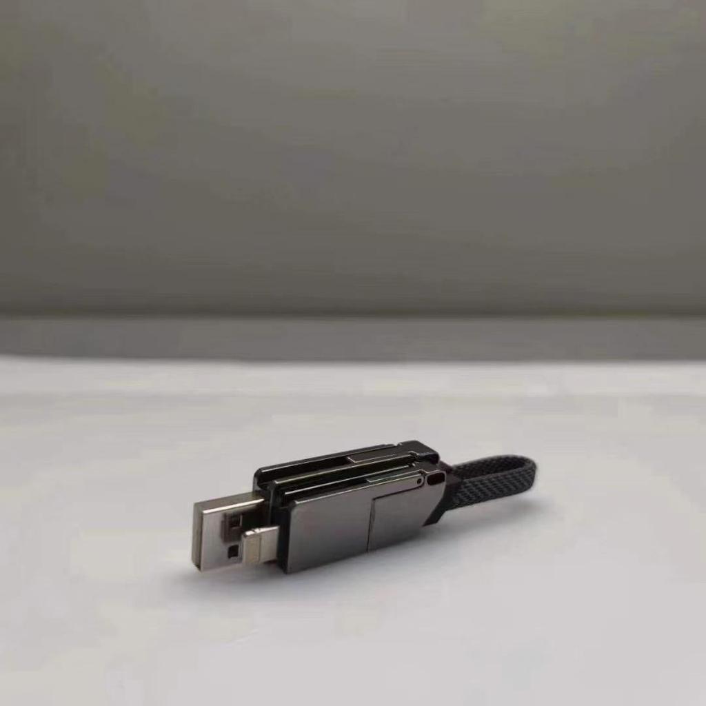 RWINEL 100W PD Fast Charging Zinc Alloy 6-in-1 Magnetic Keychain Data Cable