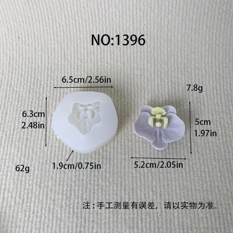 Butterfly Orchid Silicone Candle Mold Aromatherapy Gypsum Soap Mold 3D Cake Soft Candy Candle Decoration Baking Mold