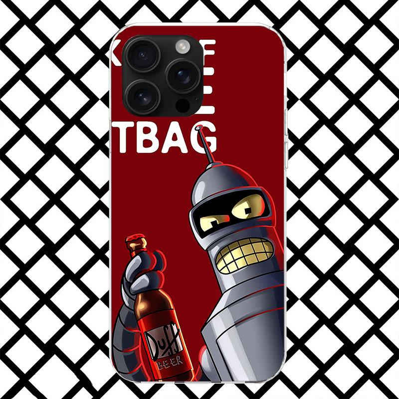 Cartoon F-Futuramas Phone Case for iPhone 17 Air 16 16E 15 14 Plus 13 Mini 12 11 Pro Max 7 8 + SE 2020 Soft Cover Fundas 17 Air