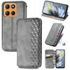 For Motorola Moto G15 4G Case Rhombus Imprint PU Leather Wallet Phone Cover