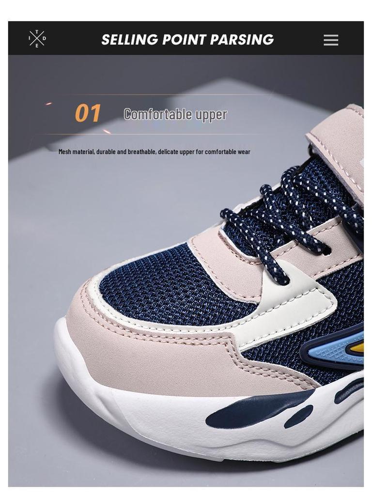 2024 Boys' Breathable Mesh Sports Shoes for Spring & Autumn - Trendy, Lightweight Running Shoes for Kids & Teens