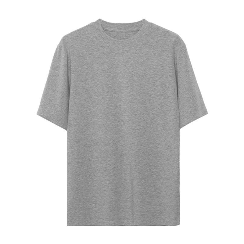 

Весенняя футболка из мягкого хлопка унисекс оверсайз - Свободный крой, Прямое плечо, Универсальная для пар Large хизер серый