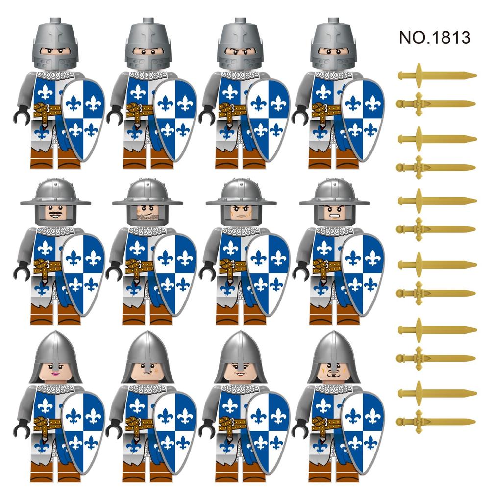 M1801 M1805 M1806 M1813 M1811 Medieval Soldier Building Block Minifigures Toy