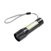 Compact LED Flashlight with Telescopic Zoom, USB Rechargeable, Portable Design