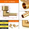 1 Stück Messing-Winkelverbinder 6-19mm Schlauchtülle auf 1/8-1/2' Pagodenfitting Korrosionsbeständig für Kraftstoff-Luft-Wasser-Transferrohr