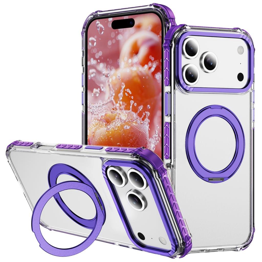 For iPhone 17 Pro Case Compatible with MagSafe Airbag Anti Drop TPU+PC Clear Phone Cover