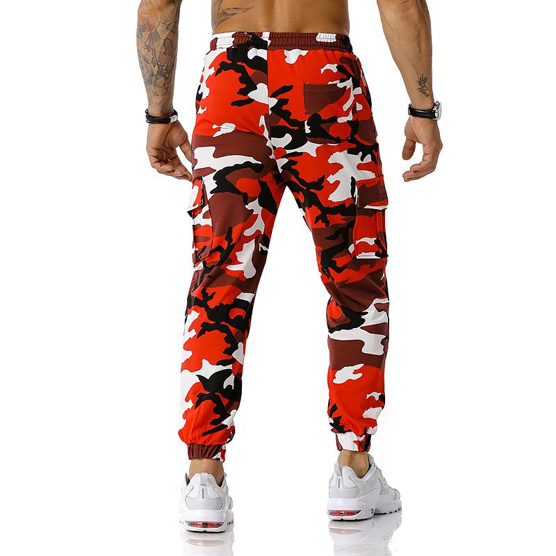 Autumn New Mens Camouflage Jogging Pants Multi-Pockets Outdoor Sport Sweatpants Running Training Casual Fitness Tracksuit Pants