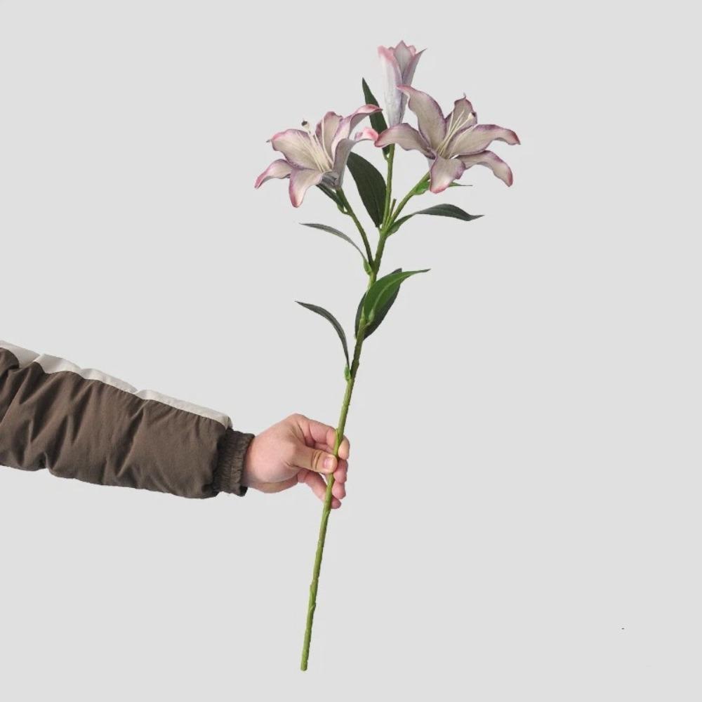 Plastic Artificial Flower Branch Real Touch Fake Flowers Simulated Flower Decor  Festive Event светло-коричневого