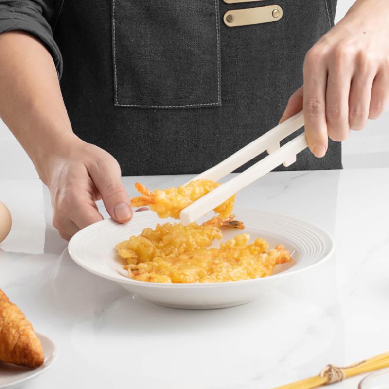 Silicone Grill Tongs Non-Stick Food Bread Clip Heat Resistant Bbq Salad Cooking Serving Clamp Steak Pasta Clip For Kitchen