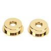 2PCS TL Electric Guitar Jack Cover Round Metal Electrosocket Plate with Mounting Screws Gold