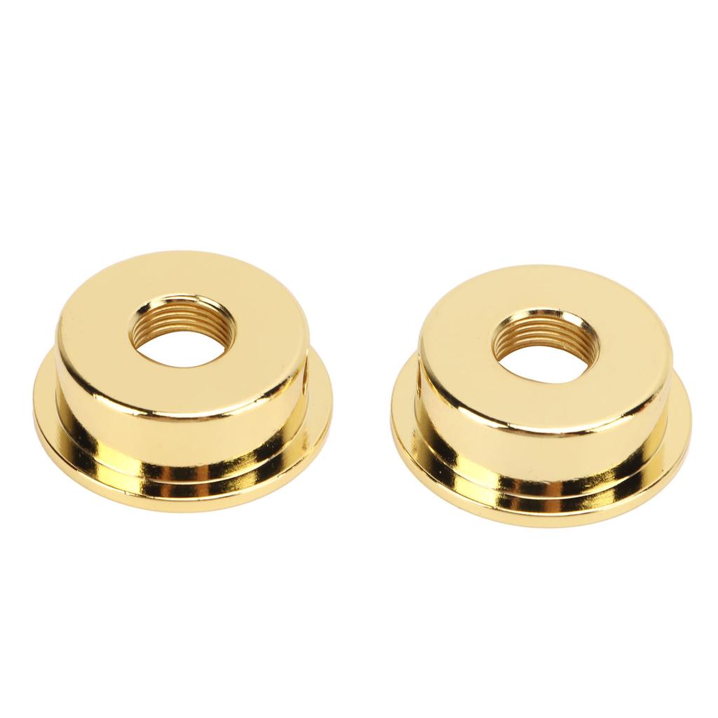 2PCS TL Electric Guitar Jack Cover Round Metal Electrosocket Plate with Mounting Screws Gold