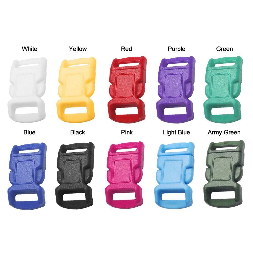 4pcs 10mm Curved Buckle Lock Plastic Side Release Buckles Adjustable Safety Buckles  Outdoor Tool