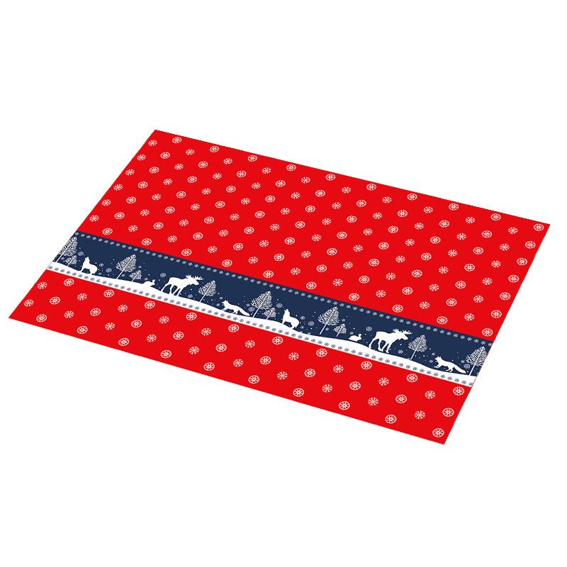 

Рождественский стиль Теслин Теплоизоляционная подставка - ПВХ печатная настольная подставка для украшения отеля и дома Rectangle 45*30CM, Thickness 1mm