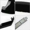Glossy Black Towing Top+Side Clip-On Mirror Covers Replace for 2020 2021 2022 2023 2024 Chevy Silverado GMC Sierra 2500HD 3500HD (Black)