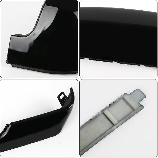 Glossy Black Towing Top+Side Clip-On Mirror Covers Replace for 2020 2021 2022 2023 2024 Chevy Silverado GMC Sierra 2500HD 3500HD (Black)