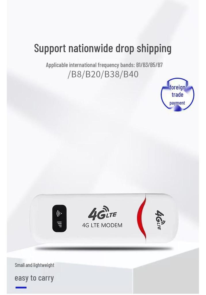 150Mbps 4G USB Car-Mounted Portable WiFi Dongle - Asia Version