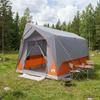 Tunnel Tent Gray and Orange 8 Person Polyester and Steel
