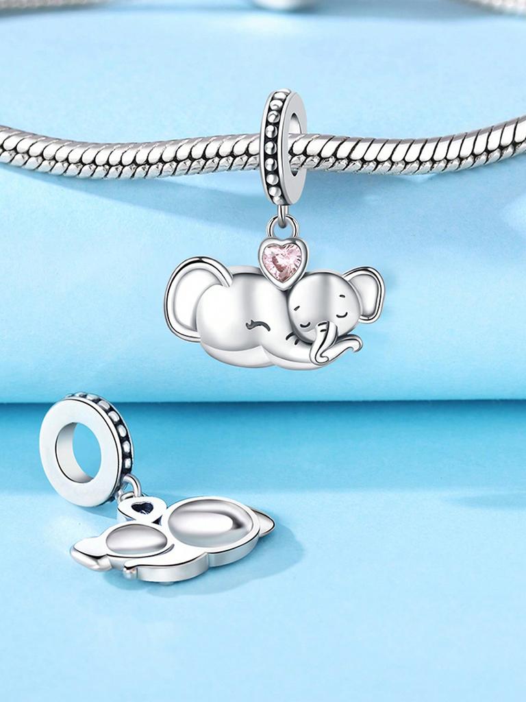 Copper Metal Plated Authentic Original Cute Elephant Bead Components Compatible With Bracelet High Quality Fine Jewelry Women's High Quality Fine