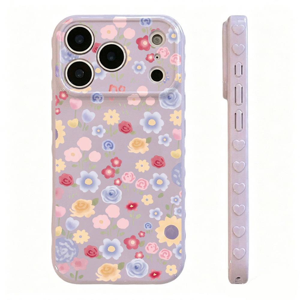 Full screen flowers are suitable for iPhone17 Apple 16promax mobile phone case 15 all-inclusive 14 new models 13 generation 12 women