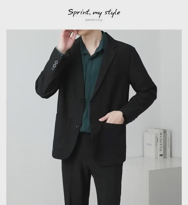 Men's Trendy Korean Style Versatile Suit Jacket for Autumn and Spring