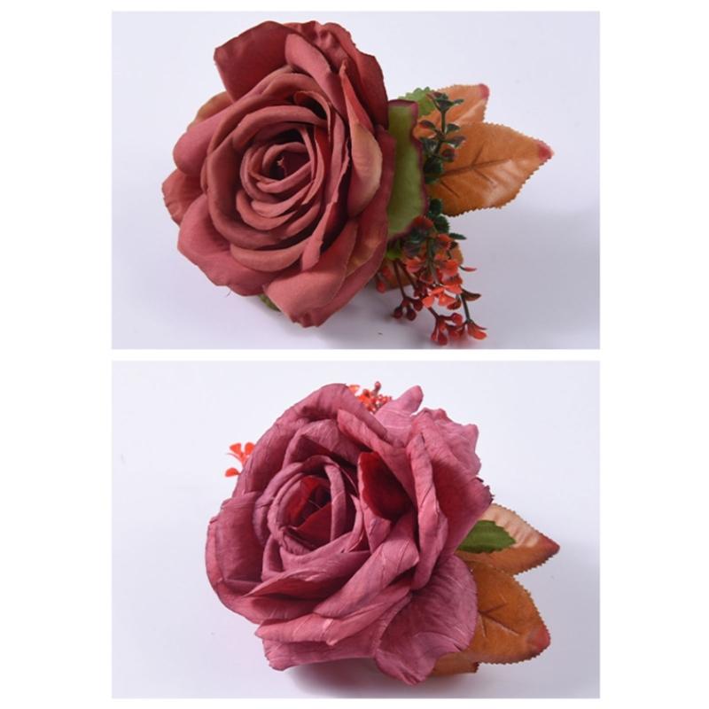 Cloth Flower Curtain Tie Backs Rose Curtain Tieback Clip Decorative Rope Holdbacks Window Buckle for Window Decoration