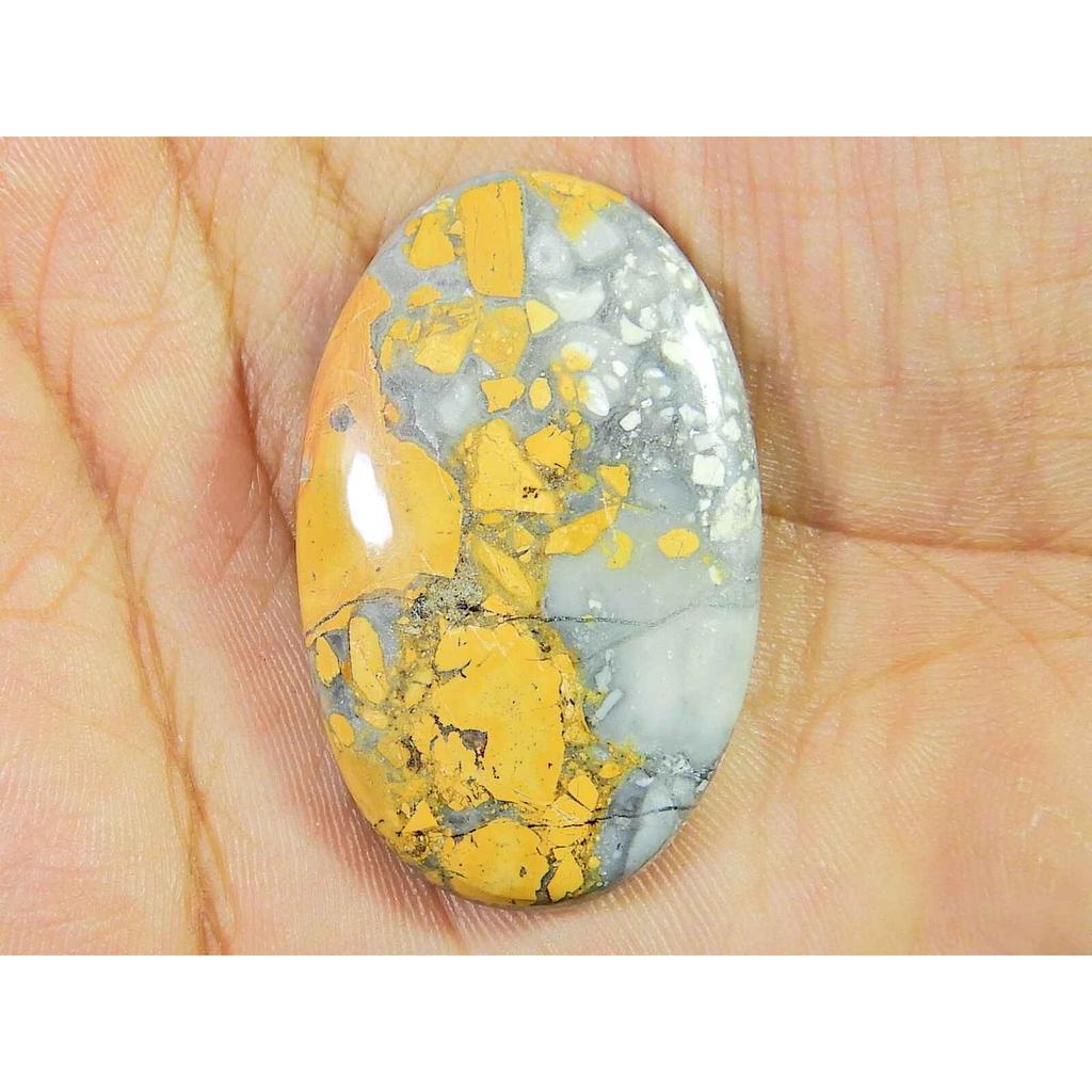 55 karátů. Přírodní Maligano Jaspis Oválný kabošon Palm Crytsal Gemstone 23X38MM SK-2659
