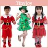 Enchanting Girls Christmas Tree Costumes Cozy Kids Cosplay Dress With Charming Hat
