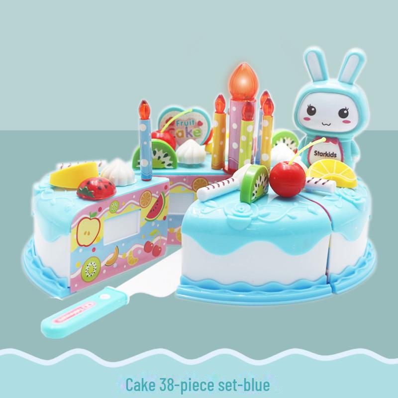 Kids' Cake and Fruit Cutting Playset - Fun Kitchen Toys for 3-Year-Olds