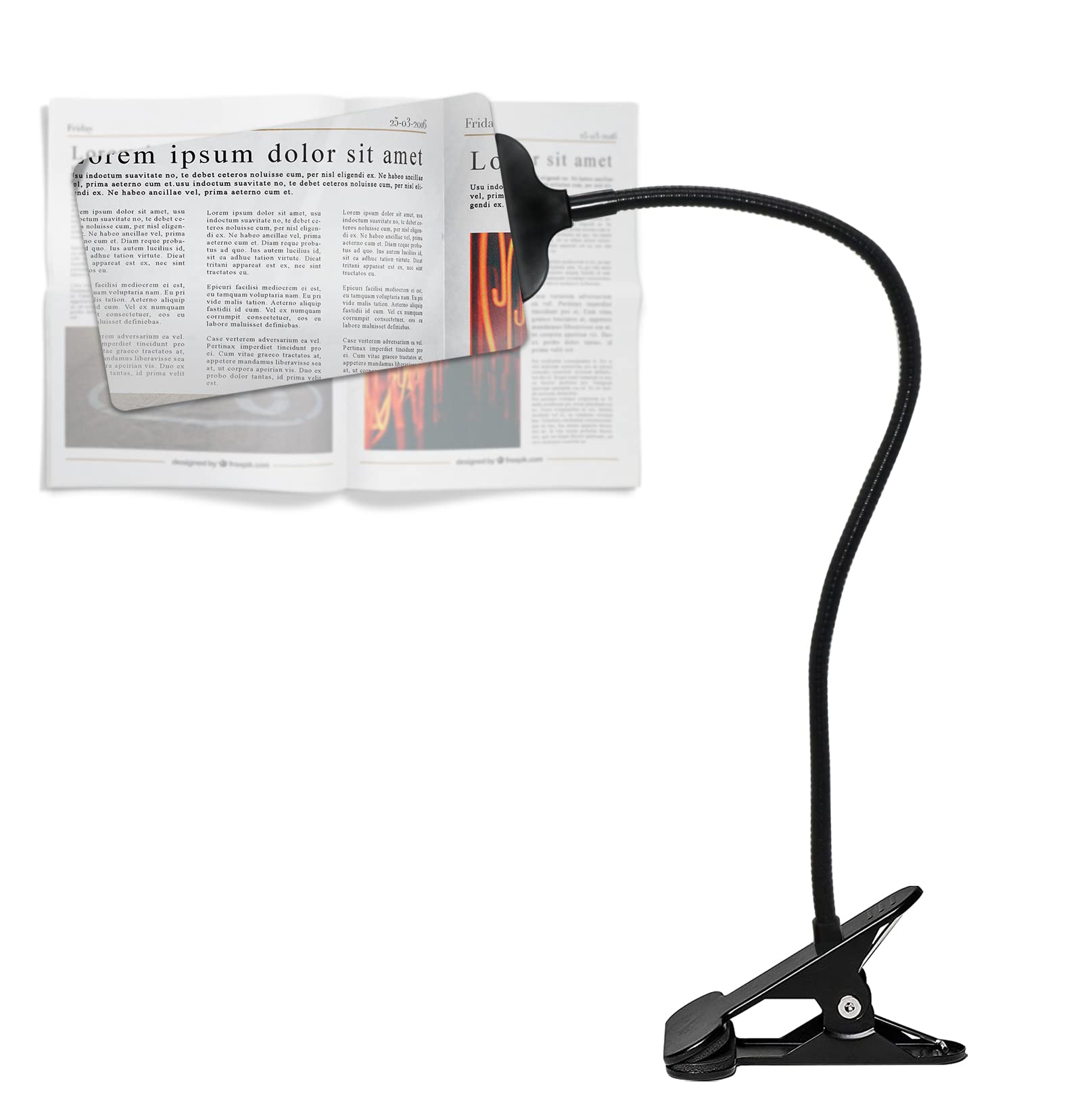 

ZenCT Стійка Лупа Збільшувальна 5x Квадратна Тип Кліпси Підставка для Читання Лінза Збільшувальне Скло Високе Збільшення Кут Регулюється Газета Карта Ювелірні Вироби Ручна Робота чорний