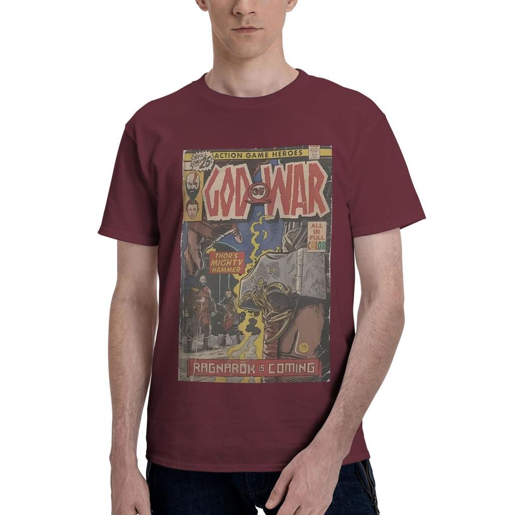 God Of War Ragnarok Comic Book Cover 100 Cotton Casual Breathable Confortable TShirt Mens Clothing Deals Mens Wear