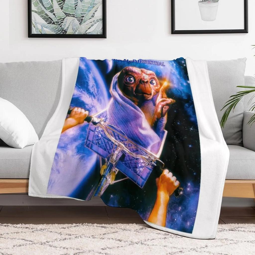 ET the Extra Terrestrial Throw Blanket Durable Warm Blanket for Daily Home Use