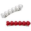 Pearl Heart Hair Clip Alloy Base With Acrylic Pearl For Women