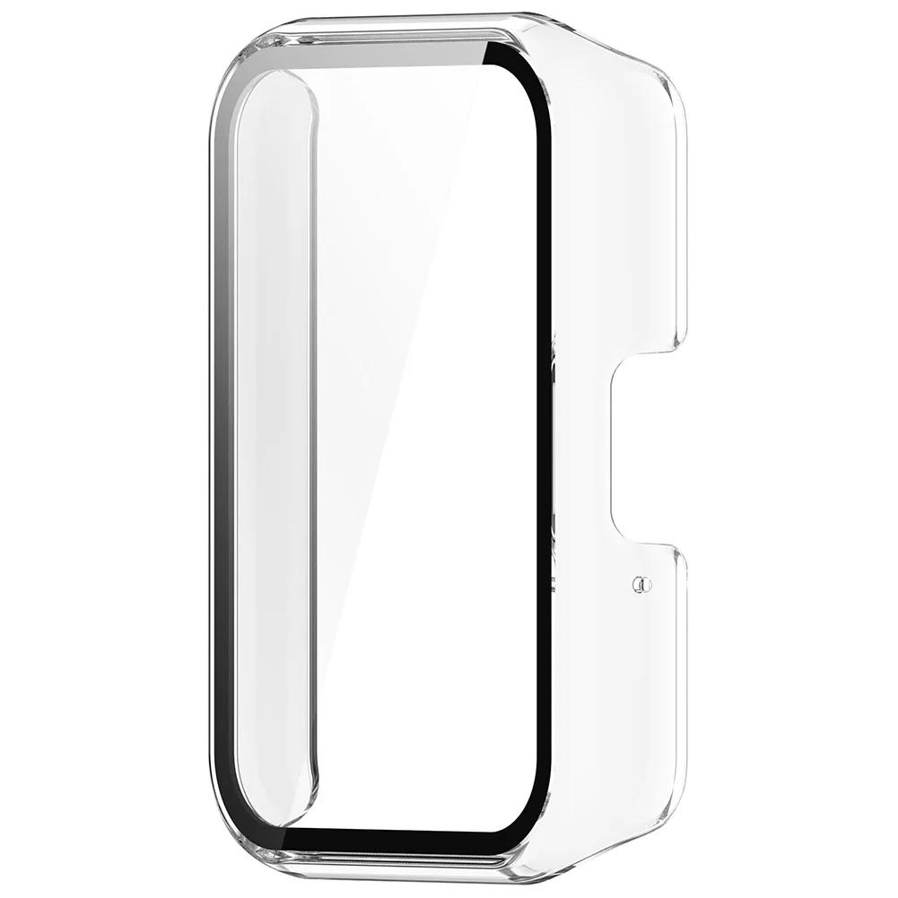 PC Watch Case Smartwatch Protective Cover with Tempered Glass Anti-Fall Dustproof for Samsung Galaxy Fit 3 SM-R390