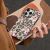 Popular Spice Girl Wind Leopard Print Bow Magnetic Mobile Phone Case Apple 15/14/13 Special Anti-drop Protective Case