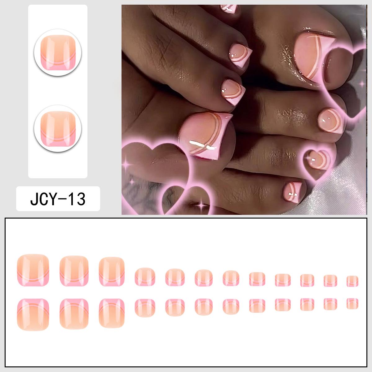24-штучные розовые наклейки для французского педикюра со звездами - Универсальные, простые, в европейском и американском стиле Glue Version