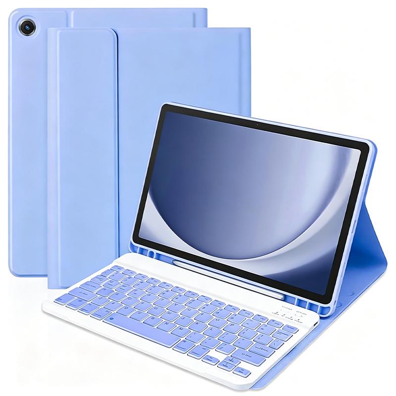 Custom Embossed Samsung Galaxy A9+ Tablet Case & Bluetooth Keyboard with Silent Mouse - Multilingual (French, German, Spanish)