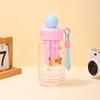 Water bottle high value large capacity summer water cup cartoon children straw cup outdoor portable plastic cup