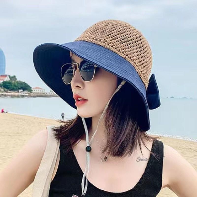 Hollow Out Butterfly Bow Fisherman Hat Women Summer Fashion Sun Hat
