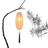 Teahouse Study Atmosphere Wabi-sabi Lantern Floor Lamp with Retro Branch Design